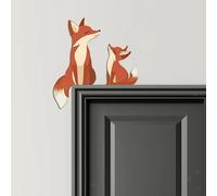 2 pezzi di decorazioni per angoli delle porte a forma di volpe per