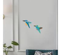 2 pezzi di decorazioni per l'arte della parete degli uccelli in legno