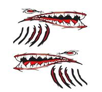 2 Pezzi Di Denti Di Bocca Branchia Adesivi Decalcomanie Grafica Per Pesca