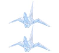 2 pezzi di di gru origami in acrilico trasparente colorato di
