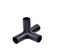 2 pezzi di diametro interno 8~19 mm, raccordi for tubi neri, quattro connettori fai da te, accessori for giunti in plastica for tubi da scaffale(Inner Dia 12mm)