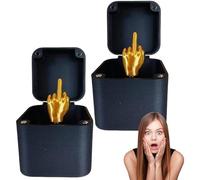 2 Pezzi di Dito Medio in Una Scatola Regali Divertenti di Dito Medio con Solo per Te su Scatola Regalo Prank da 2 Pollici per Natale, Halloween, Aprile Aprile, battute pratiche dei Giocattoli.