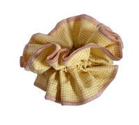 2 pezzi di elastico vintage oversize for capelli for ragazze dolci, in tessuto, con arricciatura for capelli da balletto Per Lavoro, Fitness, Feste o Dormire(Color1)