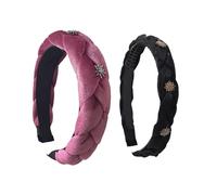 2 Pezzi Di Fasce Per Capelli A Margherita, Top A Teschio Alto E Accessori Per Capelli A Tesa Larga, Comode Fasce Per Capelli Antiscivolo, Adatte Per Il Lavaggio Del Viso E Le Scene Di Trucco.