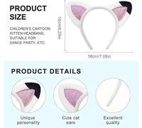 2 Pezzi Di Fasce Per Capelli Per Orecchie Di Gatto E 2 Pezzi Di Forcine Per Capelli, Carino, Morbido E Delicato Sulla Pelle, Vestire In Costume, Puntelli Per Foto Di Feste Di Compleanno.