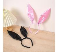 2 Pezzi Di Fasce Per Orecchie Di Coniglio, 2 Pezzi Di Collane Con Fiocco In Pizzo, Collari Pendenti A Campana, Fasce Per Giochi Di Ruolo.