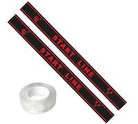 2 pezzi di feltro Dart Oche Line, 60 * 5 cm feltro professionale freccette Mat retro in gomma, alta visibilità Throw Marker Mat, antiscivolo Dart Mat Floor Oche Line, 1 rotolo 2cm* 3m * 1mm nastro