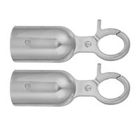 2 pezzi di fermacorda per estremità del cavo di sostegno - Gancio a scatto per