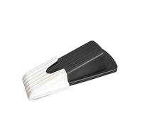 2 pezzi di fermaporta sicurezza in silicone con cuneo arresto in gomma in lega metallica, funziona abbastanza bene for tenere saldamente le porte pesanti grazie alla presa base antiscivolo(Black)