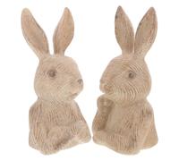 2 pezzi di figurine di coniglio per la casa, ornamento di coniglio, di