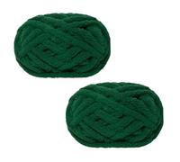 2 pezzi di filato a maglia grossa, per coperte, maglia a mano, super morbido, grande coperta jumbo, lana spessa (n. 24 verdi)