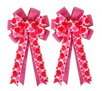 2 pezzi di filo ghirlanda da 11x20 pollici grandi decorazioni per feste di prua stampata per il cuore per San Valentino.