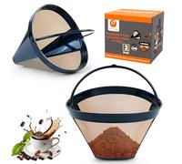 2 pezzi di filtri riutilizzabili per caffè n. 4 a cono per Ninja Bar Brewer, filtri di ricambio per caffè, filtri permanenti per caffè n. 4 a cono compatibili con la caffettiera Ninja Cui sinart