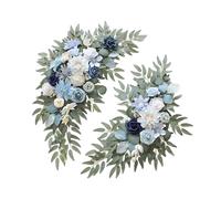 2 pezzi di fiori ad arco per matrimonio con foglie verdi per lo sfondo della