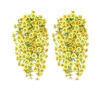 2 Pezzi Di Fiori Artificiali Pendenti - Fiori Artificiali Realistici Per Esterni | Mazzi Di Piante Finte Sospese Resistenti Ai Raggi UV | Decorazioni Primaverili Per Casa, Patio E Terrazzo (E)