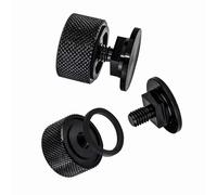 2 pezzi di fissaggio per casco da saldatura, in alluminio, fibbia a sgancio rapido, universale, per casco, pipeliner, copricapo, parti 2 x 2,5 cm, nero