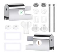 2 pezzi di fissaggio per sedile del WC, supporto universale per WC con chiusura morbida, chiusura automatica, set di fissaggio per sedili fissi