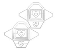 2 pezzi di fustelle in metallo a forma di buste d'amore - Stencil per
