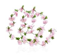 2 Pezzi di Ghirlanda di Fiori di Ciliegio Artificiale, Rattan Decorativo per Giardino di Nozze (Rosa Chiaro)