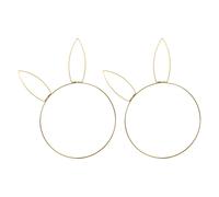 2 pezzi di ghirlanda di metallo con testa di coniglio pasquale per ghirlande da