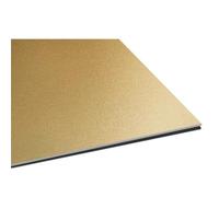 2 pezzi di grezzi for incisione su macchina in alluminio sabbiato e anodizzato doppio - for griglie del tetto/progetti di costruzione(Gold,100x100mm)