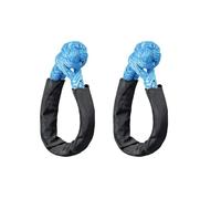 2 pezzi di grillo morbido sintetico resistente alla rottura con manicotto protettivo for il recupero del veicolo Accessori per verricelli(Blue)