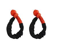 2 pezzi di grillo morbido sintetico resistente alla rottura con manicotto protettivo for il recupero del veicolo Accessori per verricelli(Orange)