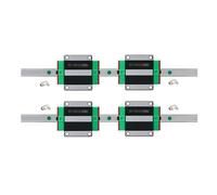 2 pezzi di guida lineare da 25 mm HGR25 1200 a 2500 con 4 carrelli scorrevoli HGH25CA o HGW25CC for router CNC(HGW25CC,1350)
