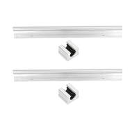 2 pezzi di guida lineare per binari da 300 mm, binario di guida per albero a movimento lineare CNC con blocco scorrevole SBR, binario di scorrimento liscio in acciaio di grado industriale per