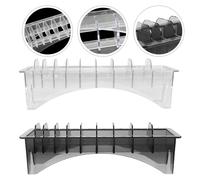 2 pezzi di guida trasparente scatola per pettine in plastica supporto per