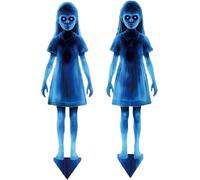2 pezzi di Halloween Haunted Twin Ghost Ground Stakes, Horror Twin Girls Garden Iron Iron Impermeabile Prato spaventoso, Segni di palo degli Zombi per il trucco all'aperto o le tombe per le,1PCS