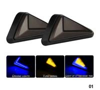 2 pezzi di indicatori di direzione a forma di L a LED per motocicletta, montaggio a filo, impermeabili,