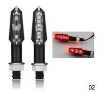 2 pezzi di indicatori di direzione a LED super luminosi per motocicletta, mini lampada universale a