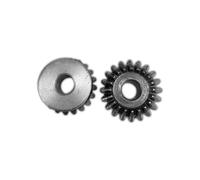 2 pezzi di ingranaggi conici da 1,5 moduli, 18 denti con foro interno da 6 mm, 8 mm, 10 mm, 12 mm e 14 mm, ingranaggi in acciaio a 90 gradi con vite (6 mm)