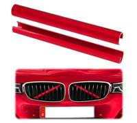 2 pezzi di inserti per griglia anteriore per BMW, compatibili con coperture a V, Serie 1/2/3/4/5/6/7 F20 F22 F30 F32 G30 G32 G11 G12 (Blu) (Rosso)