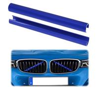 2 pezzi di inserti per griglia anteriore per BMW, compatibili con coperture a V, Serie 1/2/3/4/5/6/7 F20 F22 F30 F32 G30 G32 G11 G12 (Blu)