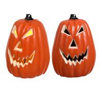 2 pezzi di lampada da zucca di Halloween Festival decorativo da tavolo zucca