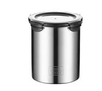 2 pezzi di lattine sigillate for alimenti in acciaio inossidabile serbatoio stoccaggio cereali grande capacità bottiglia conservazione frutta secca for caffè strumento della cucina(900ML)