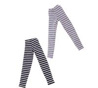 2 pezzi di leggings a righe lunghe calzini si vestono per bambole da 12 pollici