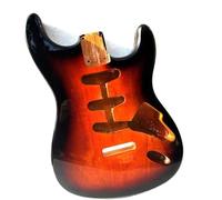 2 Pezzi Di Legno Di Ontano Per Corpo Chitarra Elettrica ST In Vernice Nitro Gradient Orange Black