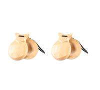 2 pezzi di legno nacchere spagnole flamenco danza con corda battacchio mano bambini strumento musicale a percussione strumento a percussione strumento a mano per principianti e professionisti