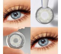 2 pezzi di lenti a contatto di colore grigio marrone, lenti a contatto morbide per trucco occhi, lenti cosmetiche morbide da utilizzare per un anno Idrogel