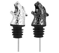 2 pezzi di leopardo forma testa vino versatore tappo bottiglia animale lega