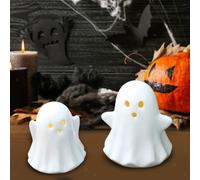 2 pezzi di luci fantasma in ceramica a LED per ufficio, tavolo, soggiorno,