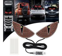 2 Pezzi di Luci Occhi, Mezzo Faro Occhi del Diavolo, Luci Occhi del Diavolo per Parabrezza, Luci Occhi del Diavolo a LED per Auto, Luci Occhi del Demono a LED per Parabrezza Anteriore e Posteriore