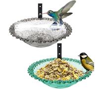 2 Pezzi Di Mangiatoia Uccelli Da Parete Vasca Trasparente Da Appendere For Attirare Uccelli Selvatici, Installata Su Recinzioni In Legno, Alberi, Terrazze, Pareti Interne Ed Esterne.