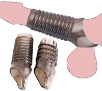 2 pezzi di maniche in silicone P Νṇ S, il regalo perfetto per gli uomini per migliorare la sensibilità