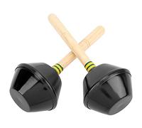 2 pezzi di martello di sabbia, strumento a percussione Orff per la scuola dell’infanzia, con involucro in alluminio e manico in faggio, shaker dal suono forte per l’educazione (Nera)