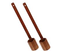 2 pezzi di mestolo per vino in legno con manico lungo, mestolo per versare