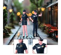 2 Pezzi di Miniature di Poliziotti in Scala 1:64. Piccole Figure per .